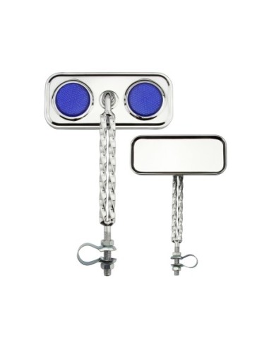 Rectangle Double Square Twisted Mirror Chrome...